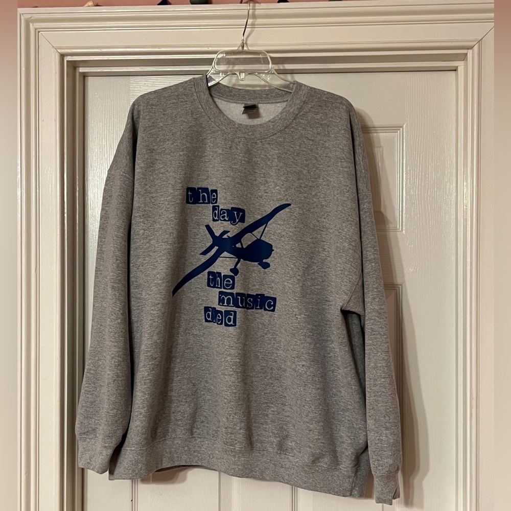 The day the music died sweatshirt 2XL XXL marvel black widow